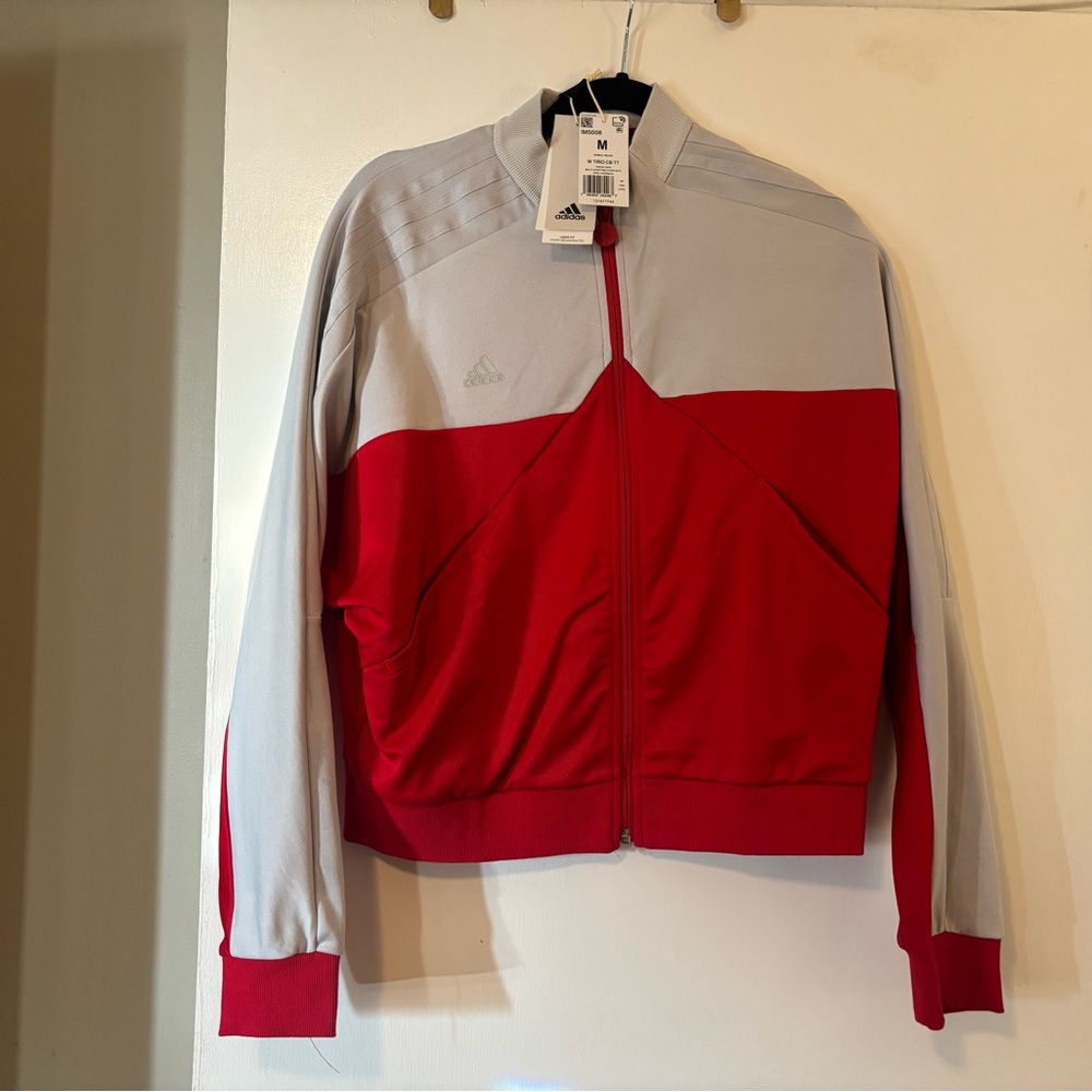 Adidas Red and Gray Women's Jacket